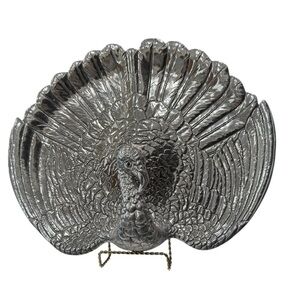 Arthur Court Design 1992 Aluminum Turkey Platter 15X12 inch Charcuterie Cheese